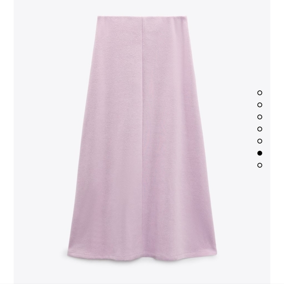 Soft A-line Midi Skirt Zara Mauve - Picture 8 of 14